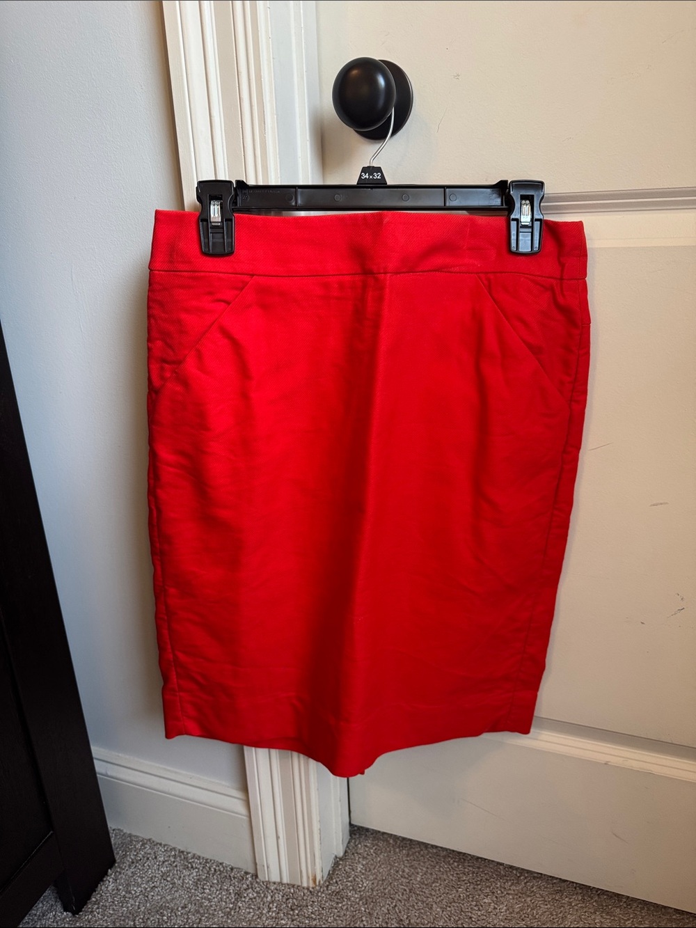 J. Crew Bright Red Pencil Skirt